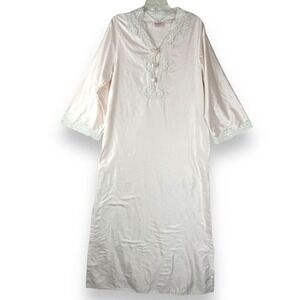 Vintage‎ Barbizon Nightgown Womens Size Small Blush Pink Lace  70s 80s Mumu